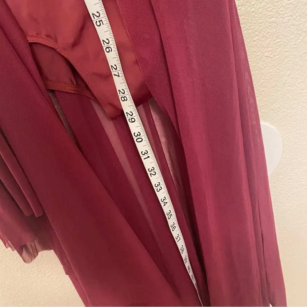 WEISSMAN Balera Dance Costume velvet red burgundy maxi Sequin Dress SQ9310 SA